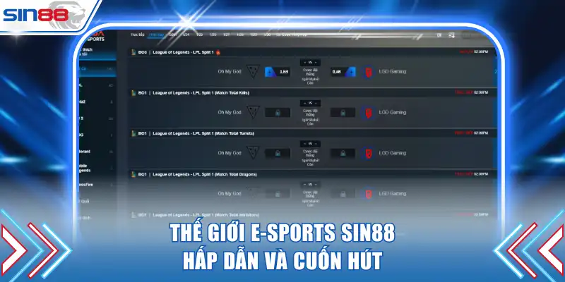 Thế giới E-Sports SIN88 hấp dẫn và cuốn hút
