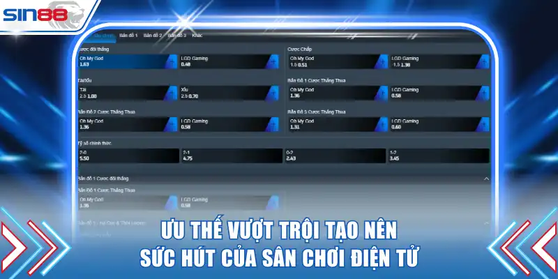 Ưu thế vượt trội tạo nên sức hút của sân chơi điện tử